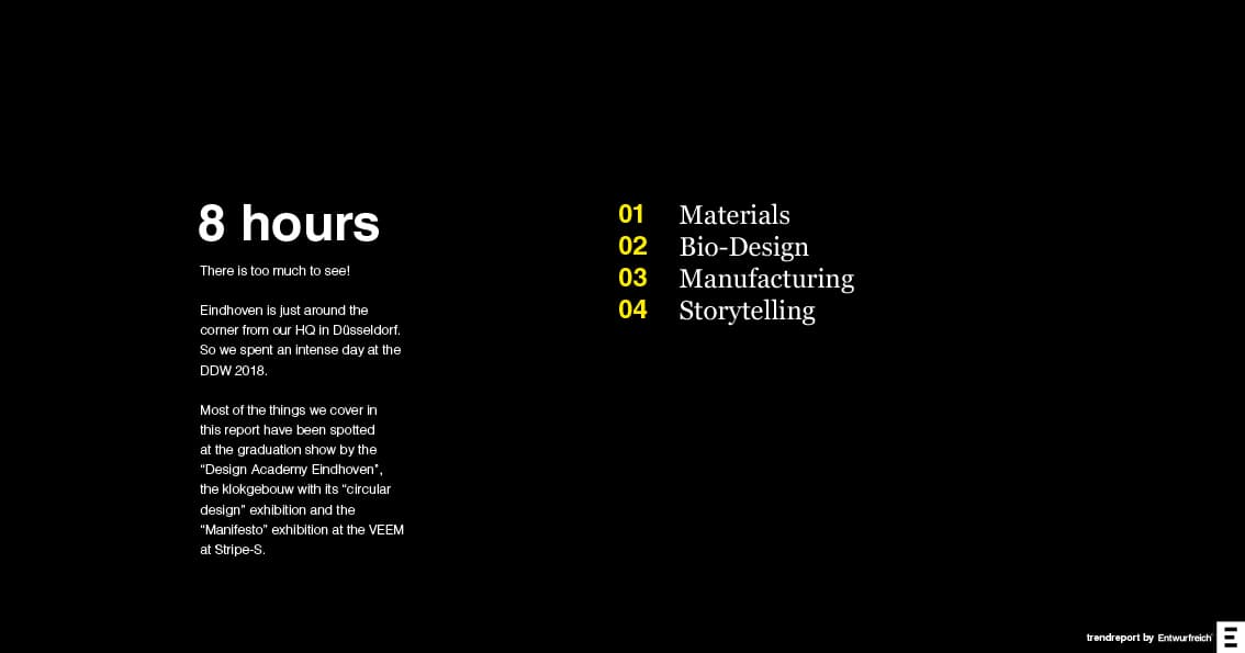 Trendreport ZOOM-IN Dutch Design Week 2018