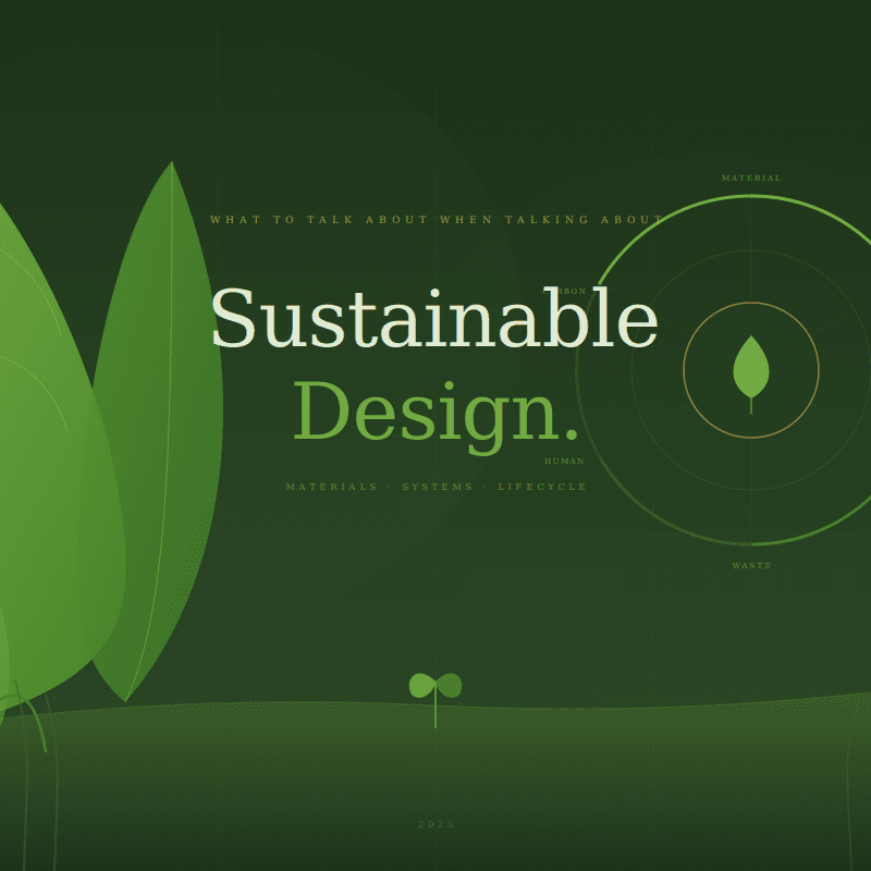 What To Talk About When Talking About Sustainable Design