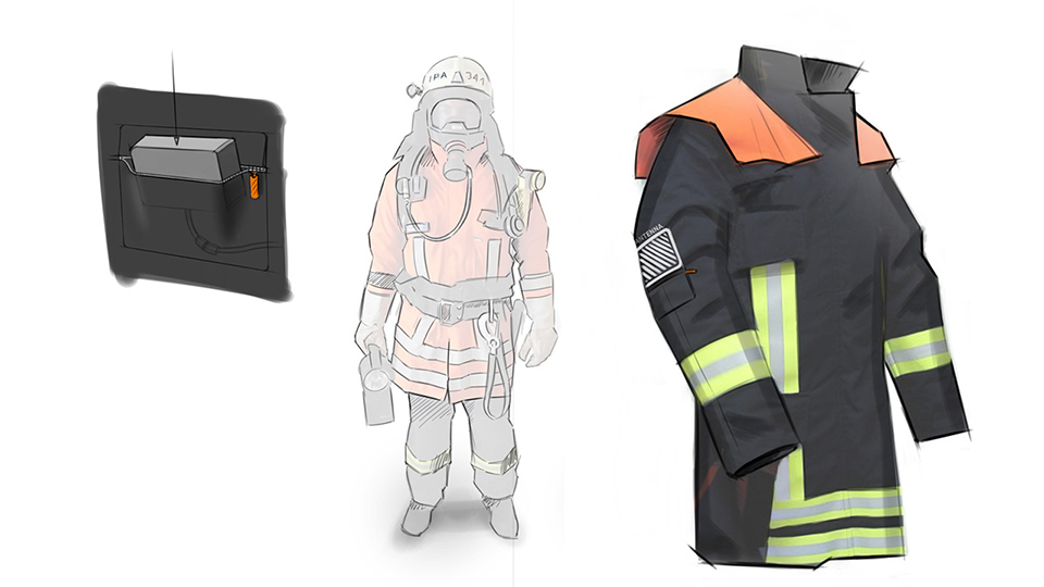 Smart Textile Firefighter Concept