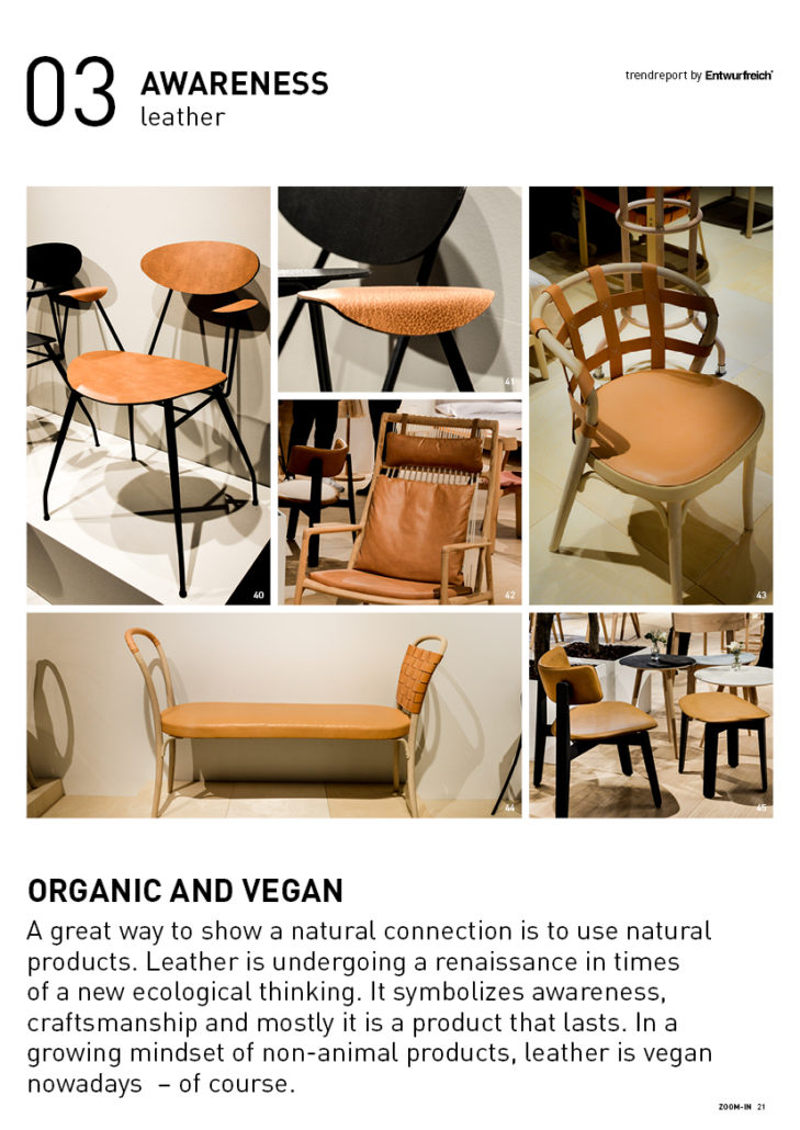 2020 Trend report home furniture tables chairs seating homey color awareness minimalism