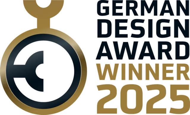 German Design Award Winner 2025 badge — Busch-Wächter pro