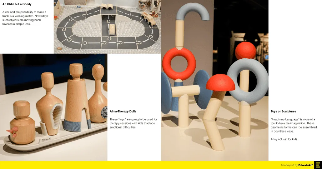 ZOOM-IN Kind + Jugend 2019 Trendreport-Doppelseite mit modularen Systemen und Premium-Babyproduktdesign