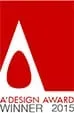A'Design Award 2015 Winner badge in red