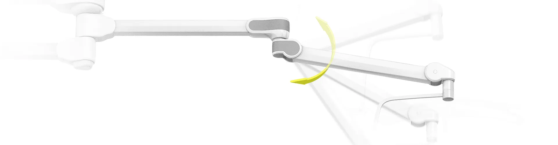 VALIA height adjustment range: Ondal medical design arm pivoting through full vertical arc in OR