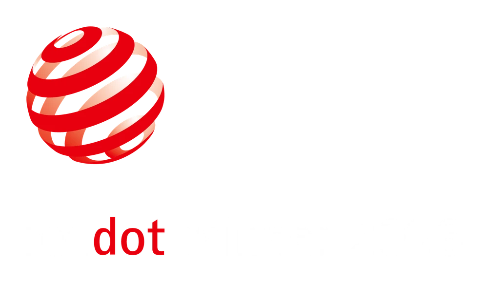 Red Dot Design Award seal — Busch-Wächter PRO motion detector by Busch-Jaeger