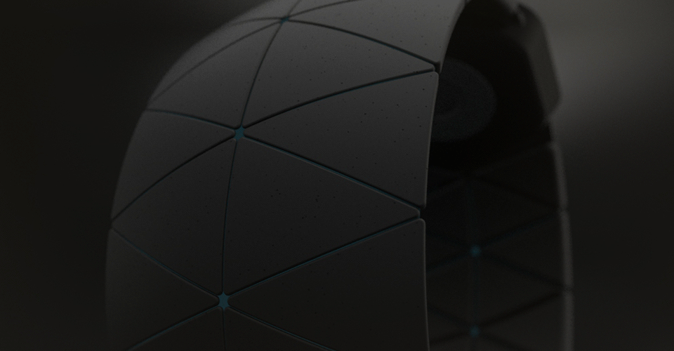 Animated display breathing effect showing the Covestro 3D-printed Watch wearable screen lighting up